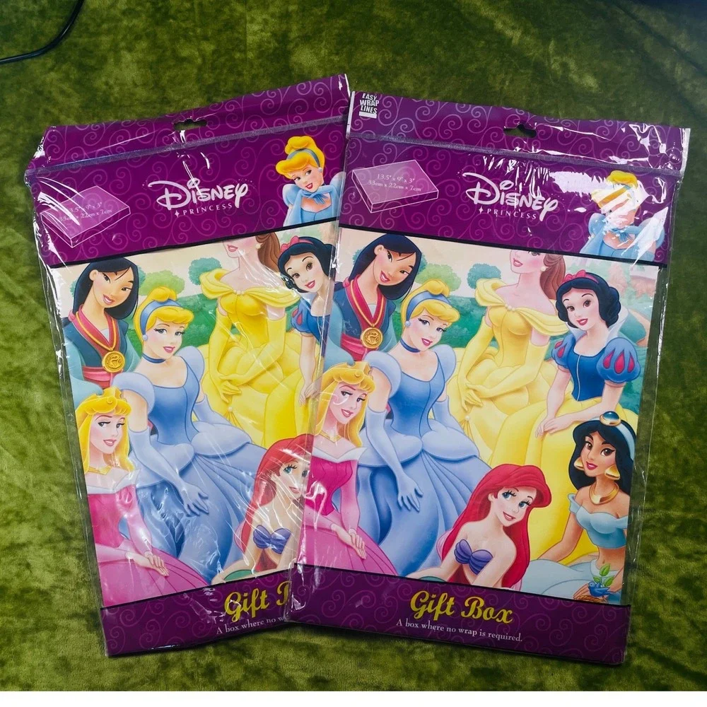 Disney Princess Gift Boxes Lot of 2 New Sealed Ariel Belle Cinderella Snow White